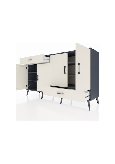 Hyperion Konsol 5 Raflı 2 Çekmeceli 4 Kapaklı 176x44x99 Antrasit- Antrasit-aytaşı Hyperion Konsol 5 Raflı 2 Çekmeceli 4 Kapaklı 176x44x99 Antrasit- Antrasit-aytaşı