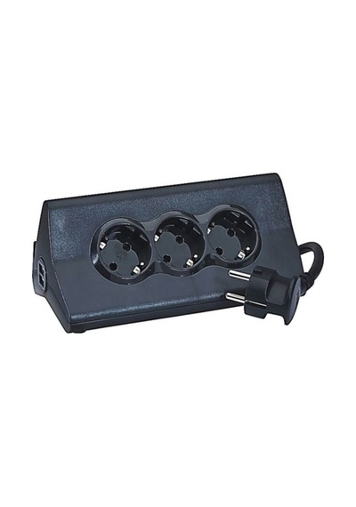 Legrand 694811 2 Usb Şarj Çıkışlı 3'lü Akım Korumalı Priz 1.5 Metre Siyah