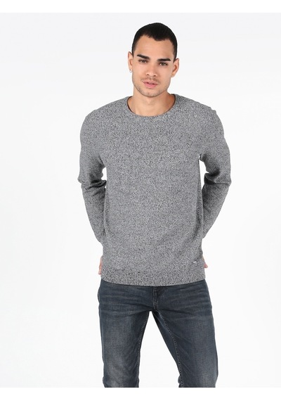 Colin's Regular Fit Bisiklet Yaka Erkek Gri Melanj Kazak CL1050220_Q1.V2_MGA