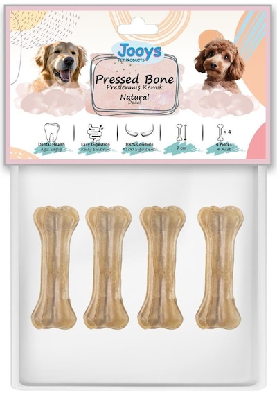 Jooys Doğal Pres Kemik 7 Cm 4'lü Paket