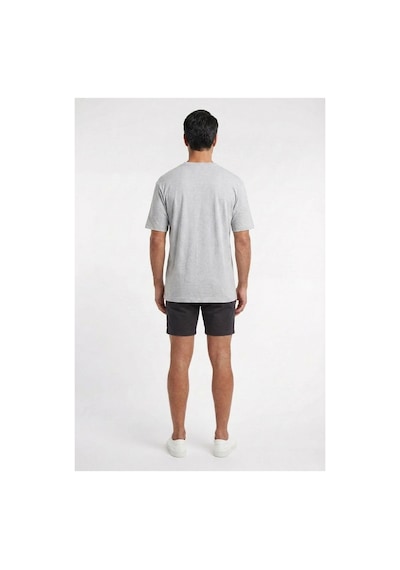 Lixa Basic Gri Oversize Erkek T-shirt 141121 Siyah