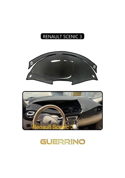 Renault Scenıc 3torpido Koruma Halısı Siyah Kenar