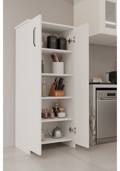 2 Kapaklı 5 Raflı Çok Amaçlı Dolap - Mutfak Dolabı - Banyo Dolabı - Kiler Dolabı Beyaz - 655335352 Beyaz 2 Kapaklı 5 Raflı Çok Amaçlı Dolap - Mutfak Dolabı - Banyo Dolabı - Kiler Dolabı Beyaz - 655335352 Beyaz