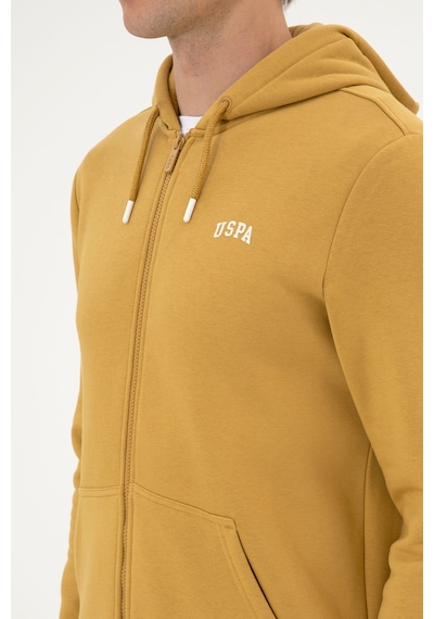 U.S. Polo Assn. Erkek Regular Fit Hardal Şardonlu Örme Hırka 50313755-VR151