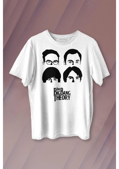 Big Bang Theory Dizi The Beatles Rock Kısa Kollu Baskılı Erkek T-shirt Unisex Tişört 001
