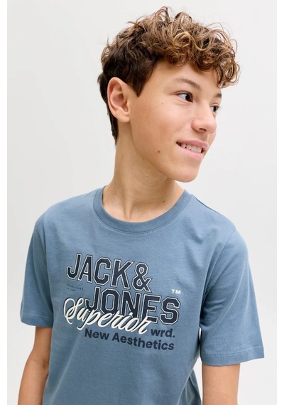 Jack & Jones Jjelogo Çocuk Tişört Mavı