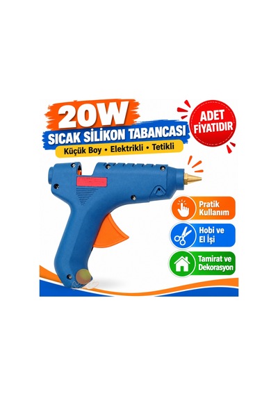 Küçük 20w Elektrikli Tetikli Sıcak Silikon Mum Tutkal Tabancası Aklby-bsva58 Diğer