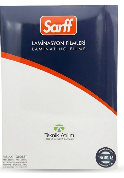 Sarff Pro 125mıc Laminasyon Filmleri - A3 426x303mm - 100adet