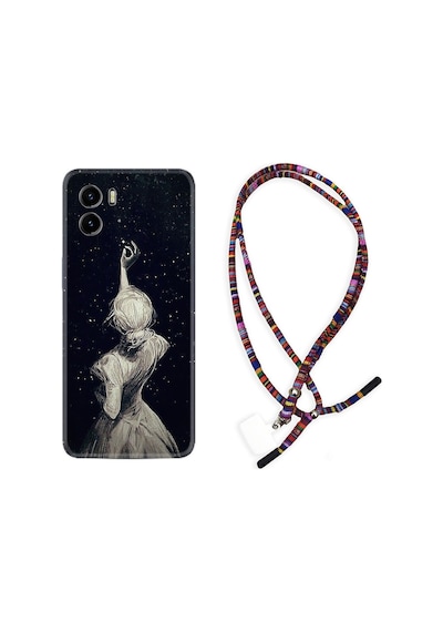 Vivo Y15S Kılıf Rasta Boyun Askılı Star Woman 1332