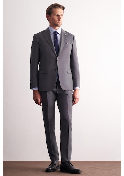 İmza Haki Kırlangıç Yaka Kendinden Desenli Esnek Bel Slim Fit 6 Drop Takım Elbise 1001255168 Haki