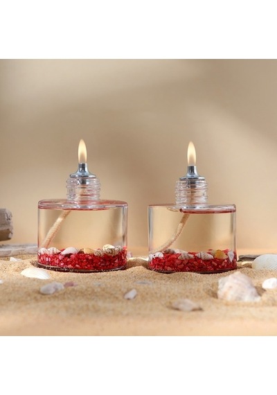 Imperiums Ocean Red Cylinder Dekoratif Kandil Mum