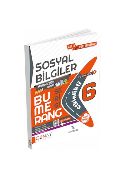 Günay Yayınları 6. Sınıf Bumerang Sosyal Bilgiler Akıllı Defter K
