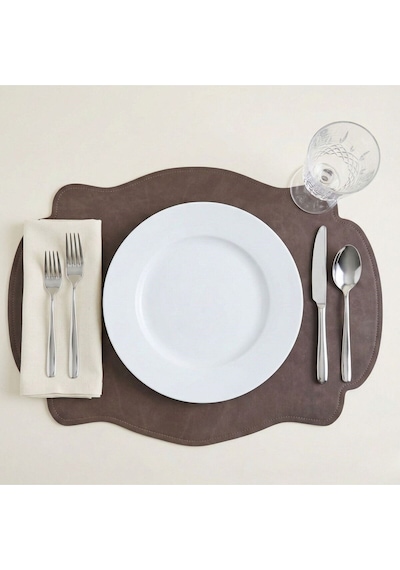2 Adet Çift Yüz Kenar Dikişli Vizon Deri Amerikan Servis As00120-33x44 Cm Supla