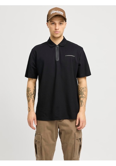 Jack & Jones Jcofusıon Pıque Polo Ss Sn Black Black Siyah Jack & Jones Jcofusıon Pıque Polo Ss Sn Black Black Siyah