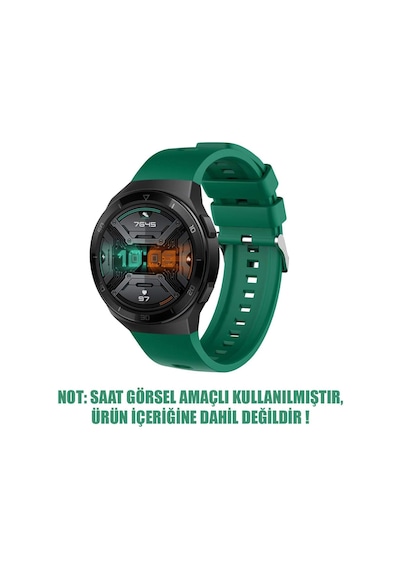 Huawei Watch 2 Classic İçin Kordon, Silicone Rapidbands Koyu Yeşil Watch 2 Classic İle Uyumlu Kordon - Koyu Yeşil Çok Renkli