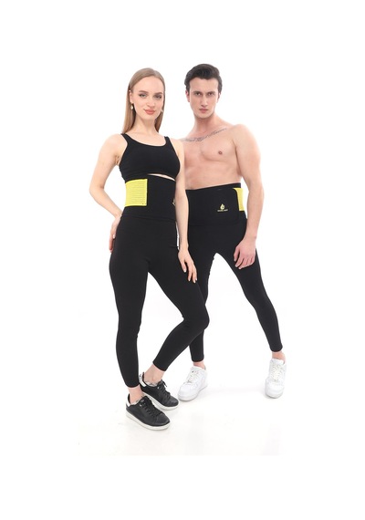 Sh Mağazacılık Unisex Termal Terleten  Sarı  Bel Korse Kemer Sarı