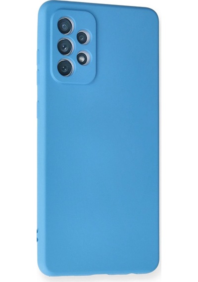 Ilkeshop Newface Samsung Galaxy Uyumlu A72 Kılıf Nano İçi Kadife Silikon - Mavi