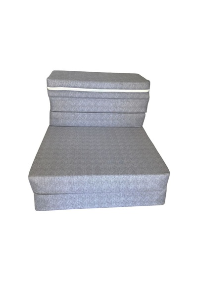 Tek Kişilik Katlanır Koltuk Katlanır Yatak Kanepe Yer Yatağı Tek Kişilik Gri-65x160x10 Cm
