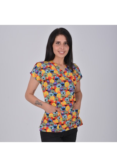 Susam Sokağı Desenli Likralı Alt Üst Takım