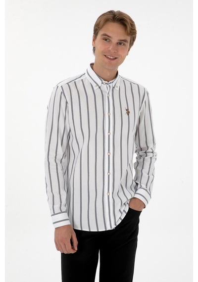 U.s. Polo Assn. Erkek Lacivert Gömlek Desenli 50308318-vr033 Lacivert