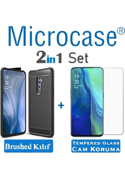 Microcase Oppo Reno 10X Zoom Brushed Carbon Kilif + Cam (Seç) 364769528