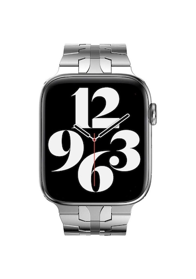 Lexroo Watch Ultra 49mm Kordon Krd-63 Metal Strap Kayış - Gümüş