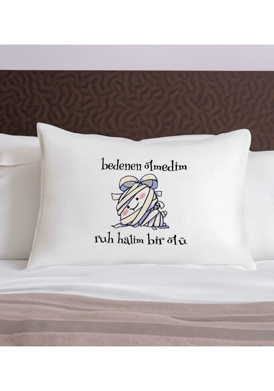 Bk Gift Eğlenceli Tasarımlı Pamuklu Yastık Kılıfı-4 50x70cm , Sevgiliye , Ev si, Tasarım Ev Tekstili