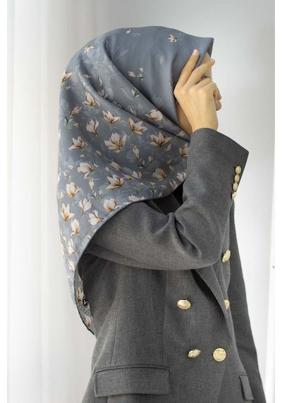 Vissona Twill İpek Eşarp Koyu Mint Yeşili