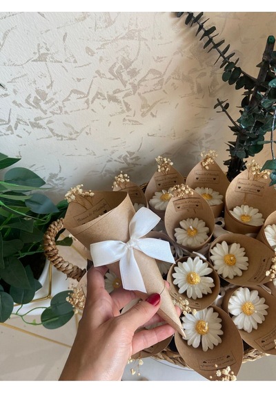 Bernami Mum Pinterest Kişiye Özel Düğün Nişan Söz Kına Sünnet Hediyelik Vanilya Kokulu Buket Mum-30 Adet Diğer