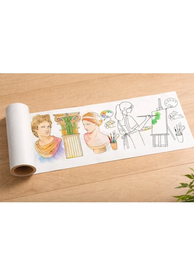Kültür Ve Sanat Temalı Boyama Rulosu 30 Cm X 500 Cm Çocuklar Için Sanat Etkinliği