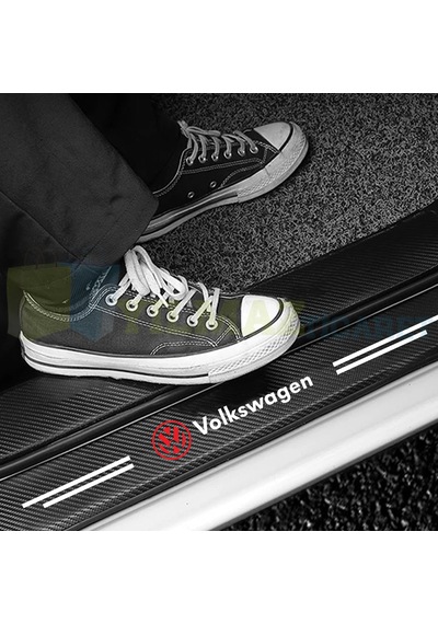 Volkswagen Karbon Kapı Eşiği Koruma Araba Oto Sticker 4 Parça