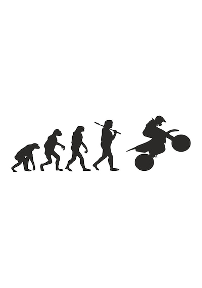 Theory-Of-Evolution Motosiklet Motorcu Evrimi Sticker 01370