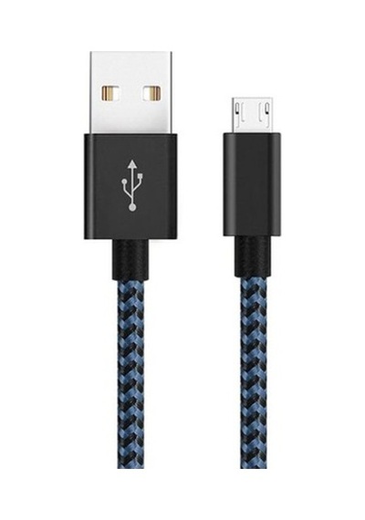 Diwu Micro Usb Örgülü Yüksek Hızlı Şarj Kablosu Mavi