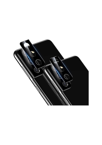 Galaxy S21 Plus Uyumlu Kamera Koruyucu Cam Filmi-siyah Siyah