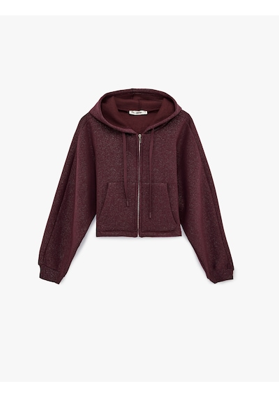 Koton Şardonlu Kapüşonlu Baskılı Simli Cep Detaylı Fermuarlı Sweatshirt Bordo 6wal10488ık Bordo Koton Şardonlu Kapüşonlu Baskılı Simli Cep Detaylı Fermuarlı Sweatshirt Bordo 6wal10488ık Bordo