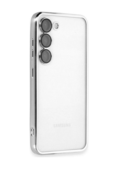 Samsung Galaxy S24 Uyumlu Kılıf Lensli Silikon - Gümüş
