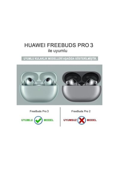 Pro 3 Kılıf Askılı Mat Silikon Siyah Freebuds Pro 3 İle Uyumlu Kılıf - Siyah