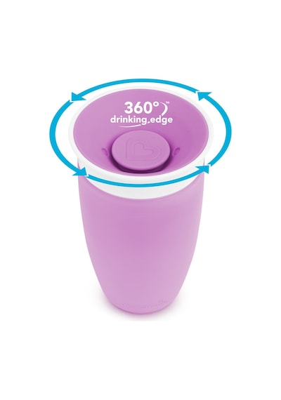 Munchkin Mucize 360° Alıştırma Bardağı, 12 Ay+, 296 ML Mor