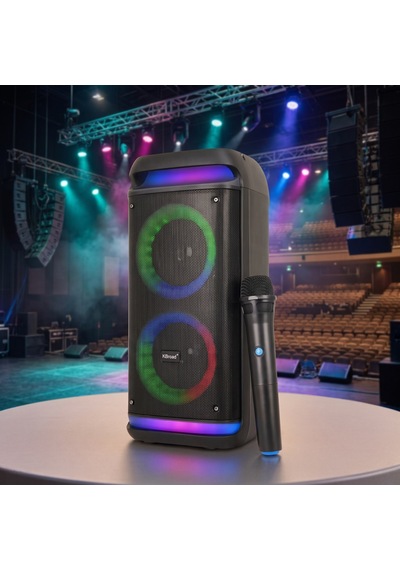 Kts-2089 Rgb Işıklı Taşınabilir Bluetooth Hoparlör - Şarjlı Parti Höpörlör