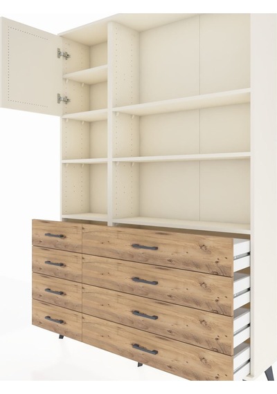 Arges Dolap 7 Raflı 8 Çekmeceli Tek Kapaklı 132x30x195 Aytaşı-aytaşı/çam Aytası/atlas Çam Arges Dolap 7 Raflı 8 Çekmeceli Tek Kapaklı 132x30x195 Aytaşı-aytaşı/çam Aytası/atlas Çam