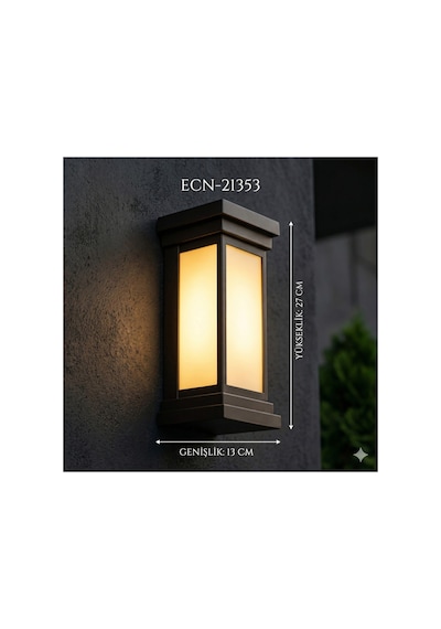Aydınlatma Armatürü Glop Led Avize Aplik Balkon Bahçe Banyo Duvar Koridor Lambası Led Günışığı Günışığı-3000k
