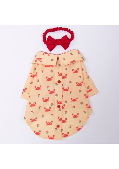 Coral Charm Kedi Köpek Gömleği - Kedi Köpek Kıyafeti-kedi Gömlek-köpek Gömlek