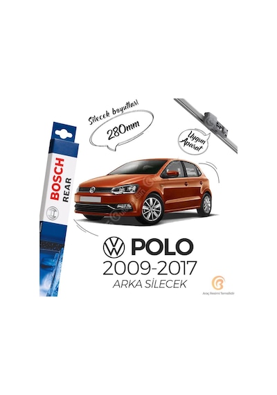 Bosch Rear Volkswagen Polo 2009 - 2017 Arka Silecek -  A282H