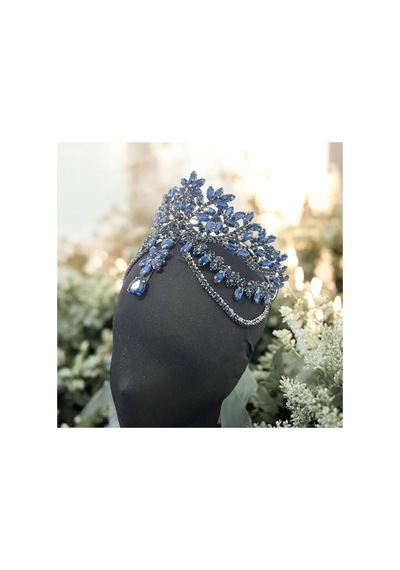 Alınlıklı Gelin,kına,nişan,söz,after,bride,party Taç Lacivert - 694981883 Lacivert