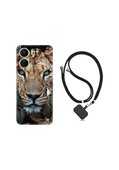 Vivo Y16 Kılıf İpli Boyun Askılı Desenli Silikon Flowers Leon 2 1342