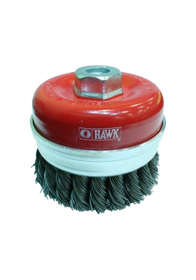 Hawk Ha10119 Çanak Fırça Gri Burma Telli M14 Vidalı 65mm