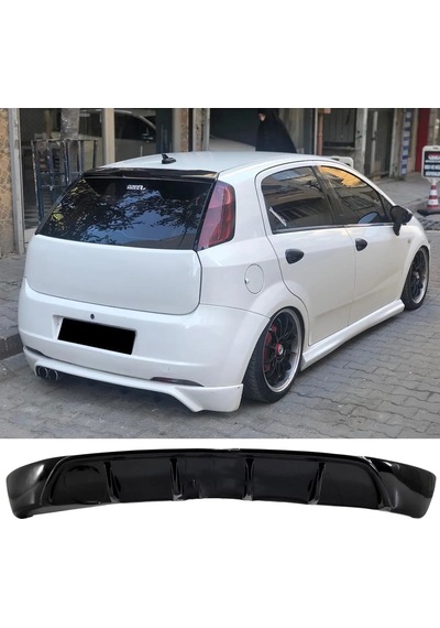 Fiat Punto Grande Rieger Arka Ek Difüzör Siyah Plastik 2005-2009 Arka-difizör-bodykit-ek-karlık