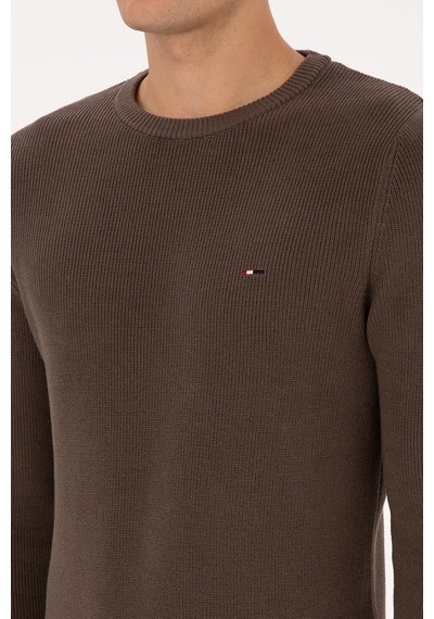 U.S. Polo Assn. Erkek Slim Fit Bisiklet Yaka Vizon Basic Kazak 50313667-VR052 U.S. Polo Assn. Erkek Slim Fit Bisiklet Yaka Vizon Basic Kazak 50313667-VR052