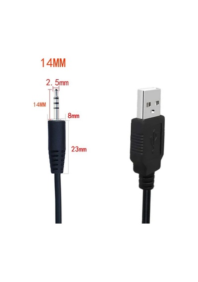 Usb 2.0 To 2.5mm 4 Boğum Stereo 4 Kutuplu Şarj Ve Data Kablosu