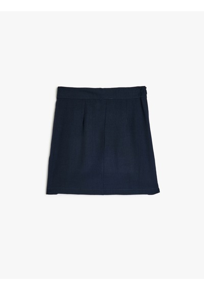 Koton Basic Pileli Okul Eteği Lacivert 5wkg70010aw Lacivert